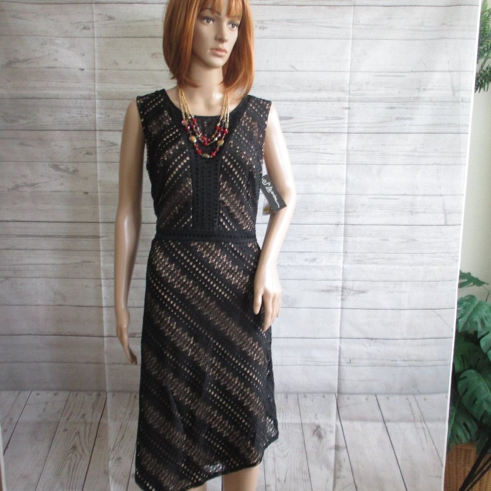 NWT - S. LEVINE  pretty lined dress with asymmetrical hem - sz 12 - MSRP $109.00